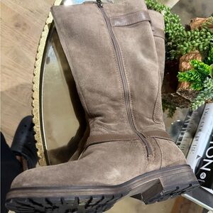 Taupe Suede Naturalizer Knee-High Boots Size 8.5